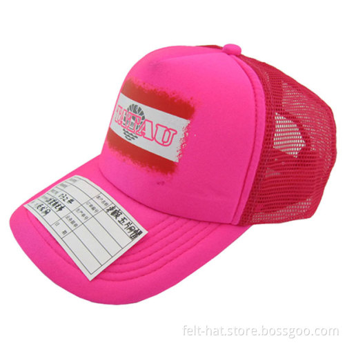 high quality pink mesh baseball cap